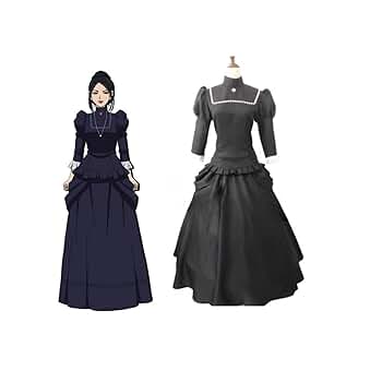 ゴールデンカムイ☆家永カノ☆コスプレ衣装フルセット Amazon | ゴールデンカムイ 家永カノ 黒いドレス ワンピース